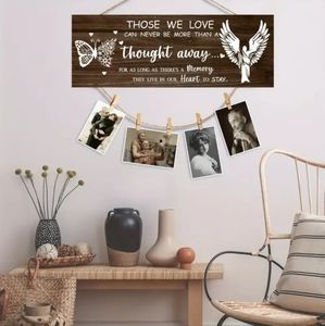1pc Wall Sign, Memorial Picture Hanging Board, Sympathy Gifts For Loss Of Loved